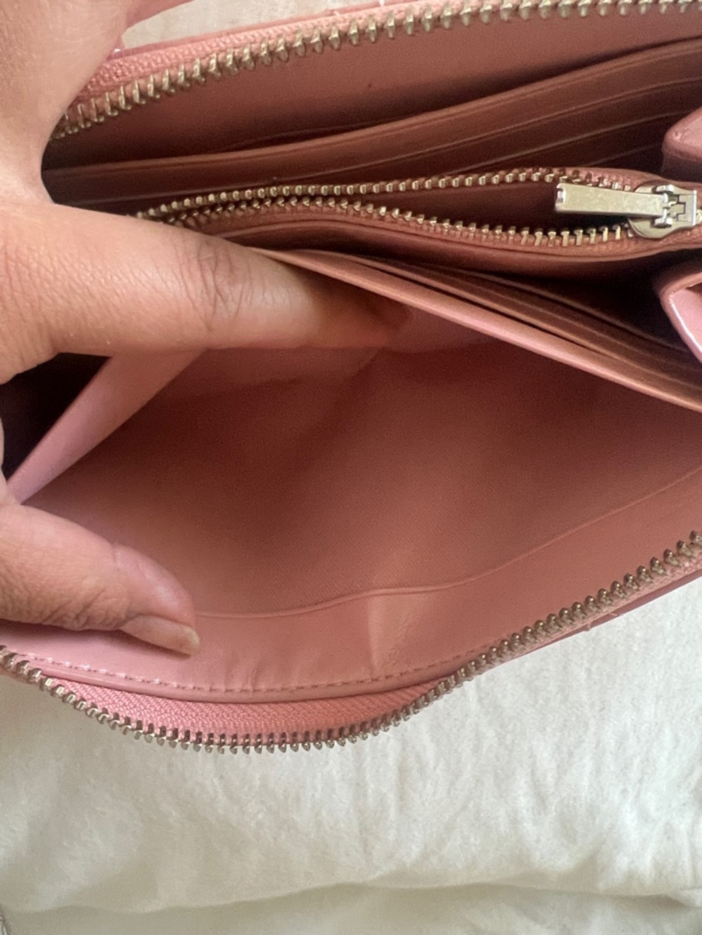 Coach Quilted Studded Zip Around Wallet in Pink - Picture 6 of 10